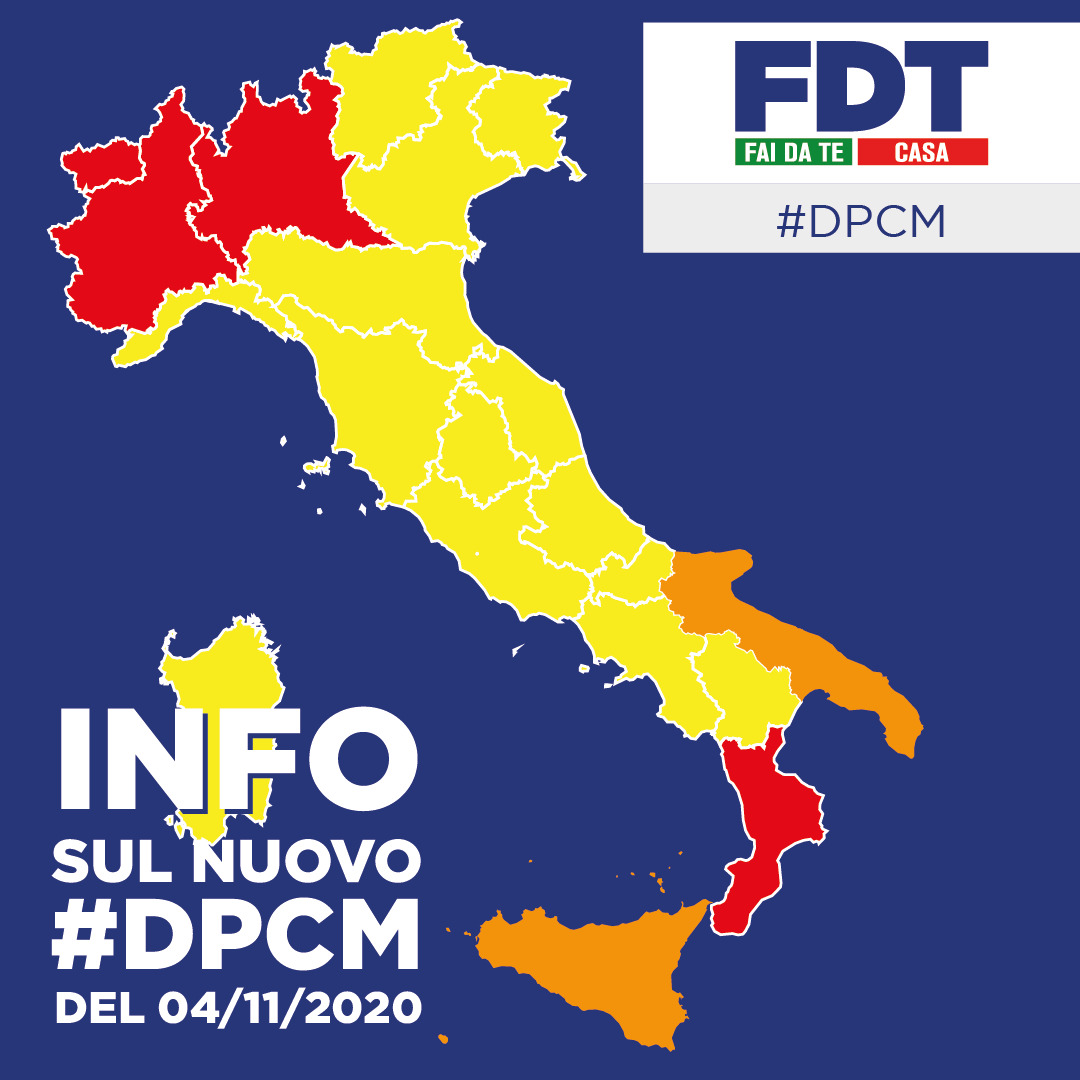 Nuovo DPCM: zone Gialle, Arancio, Rosse
